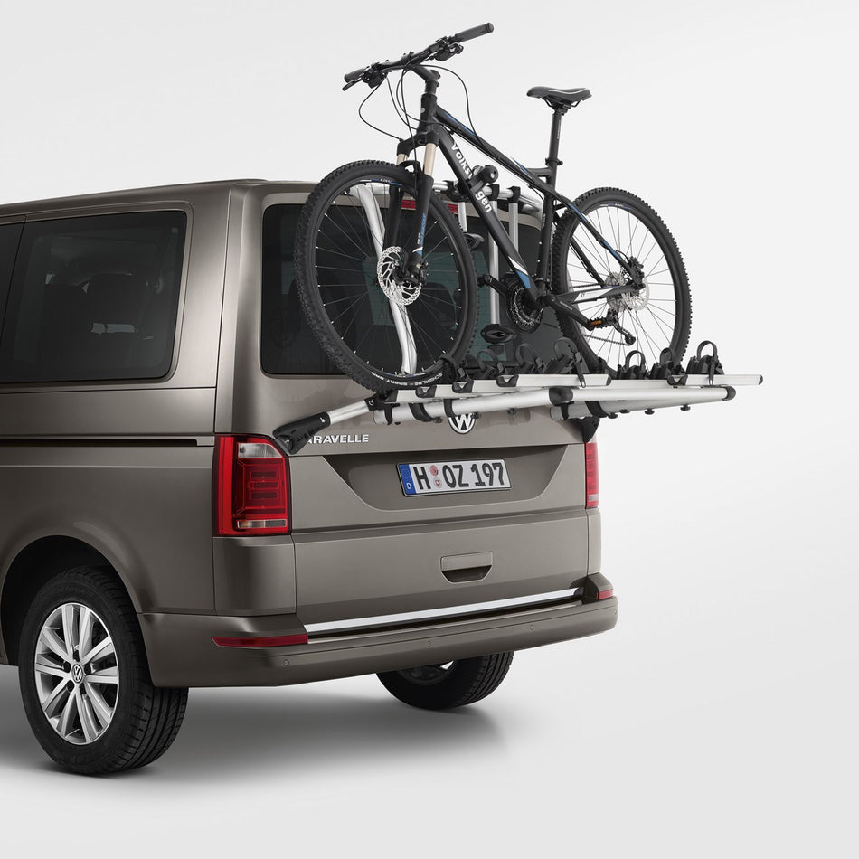 VW T6 Fahrradträger Heckträger für die Heckklappe in Silber 7E0071104