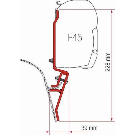 Fiamma Adapter F45 Montage Kit für VW T3