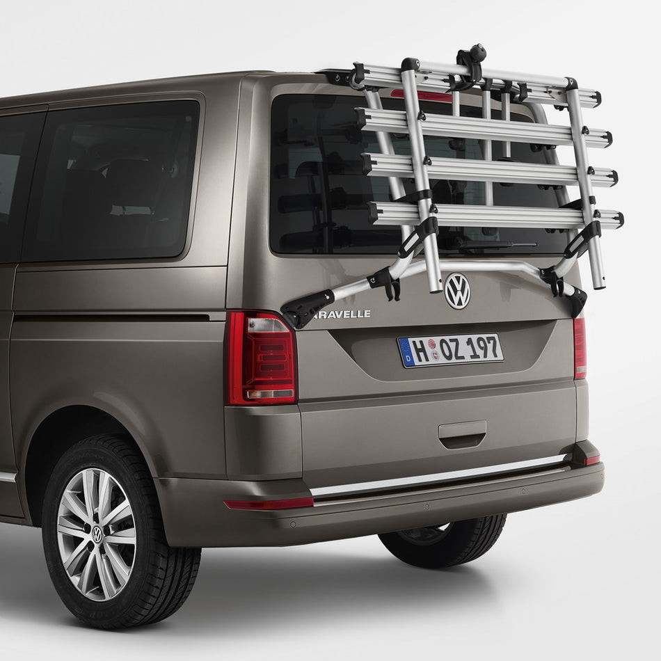 VW T6 Fahrradträger Heckträger für die Heckklappe in Silber 7E0071104