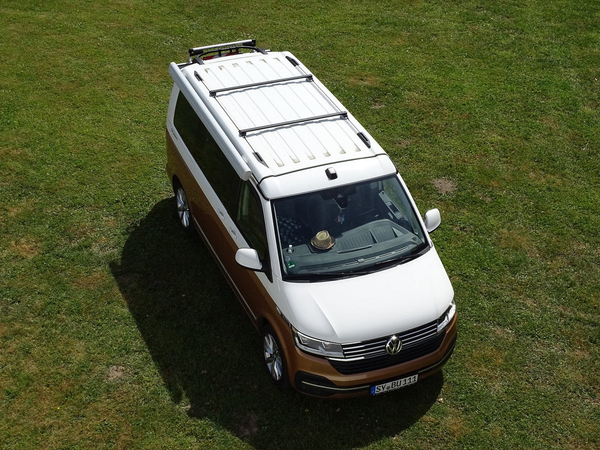 dachzelt t6 test VW T5/T6 California Edelstahl Dachträger – Flach & Robust