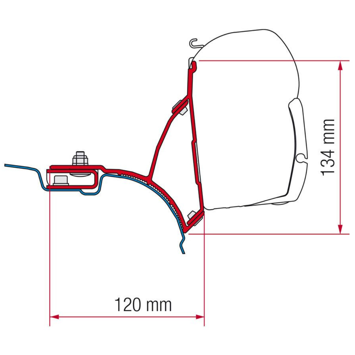 Fiamma Adapter F45 Montage Kit VW T5/T6 Multivan Transporter