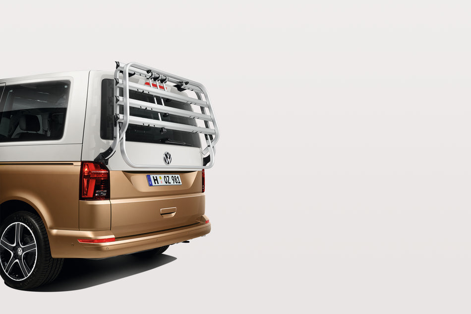 VW T6 Original Fahrradträger Heckträger für die Heckklappe in Silber 7E0071104B