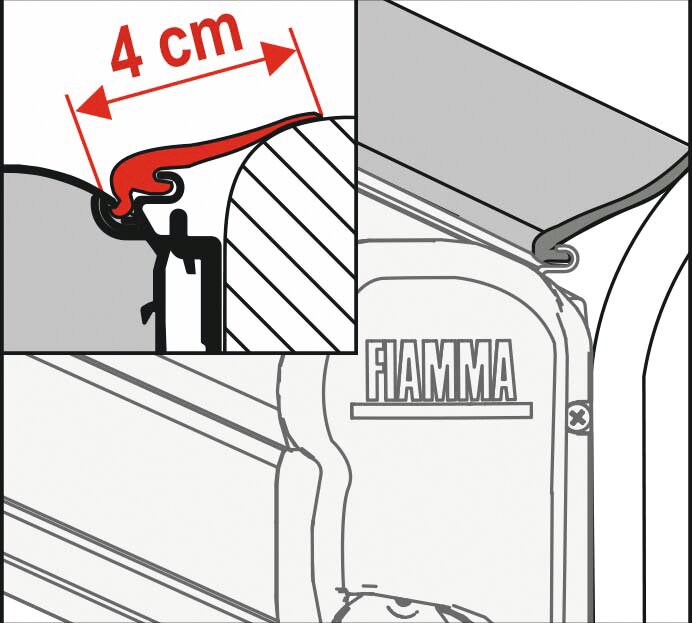 Fiamma Rain Guard 1 Meter Abdichtgummi für Markise F45 / F35