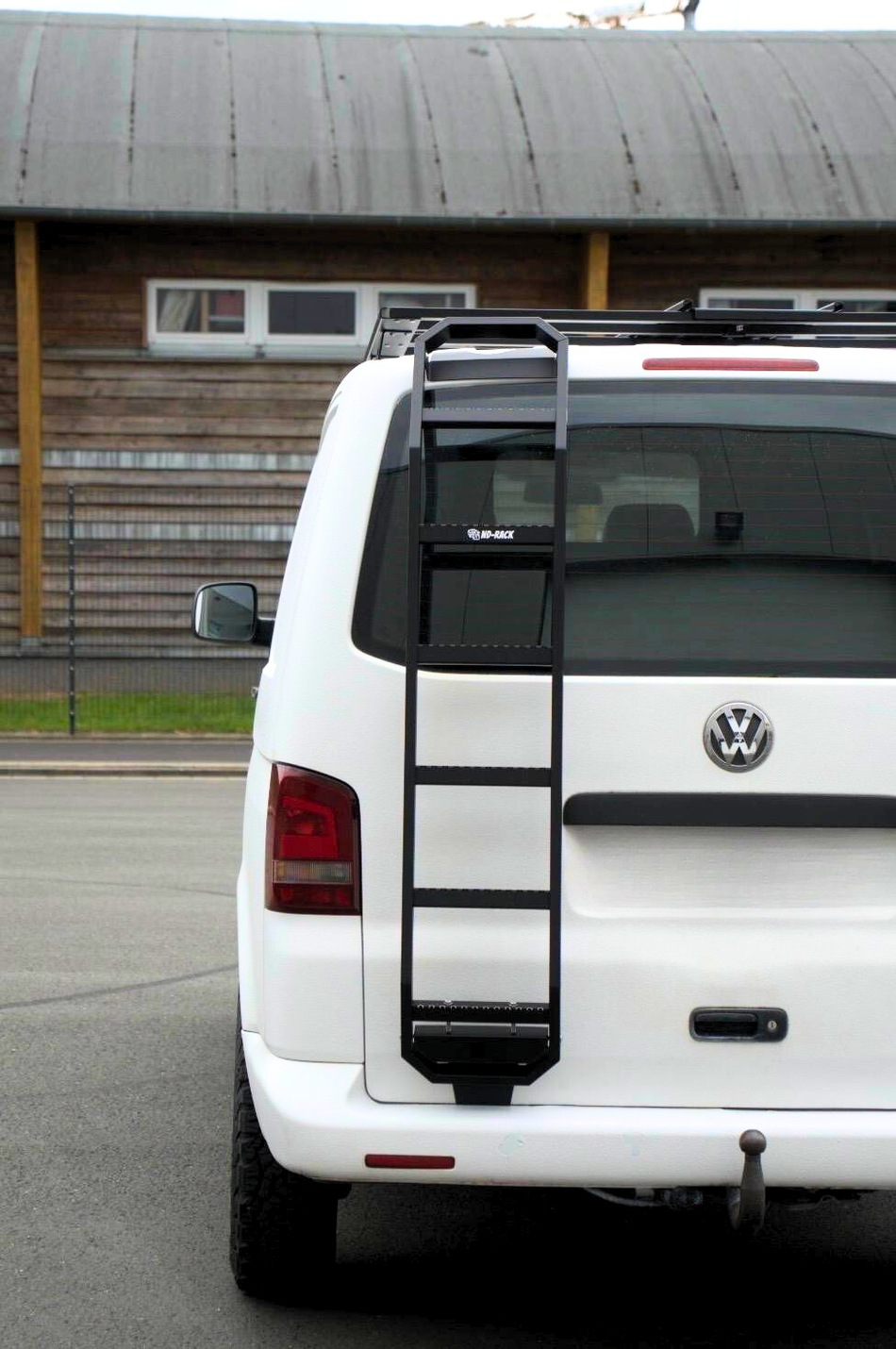 ND-Rack Heckleiter für VW T5 in Schwarz zum Klemmen