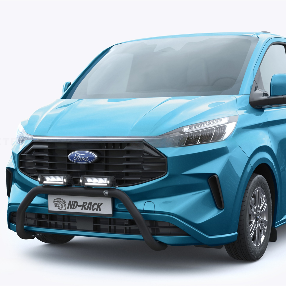 Frontschutzbügel für Ford Transit Custom 2024+ mit TÜV Bullfänger / Frontbügel Schwarz