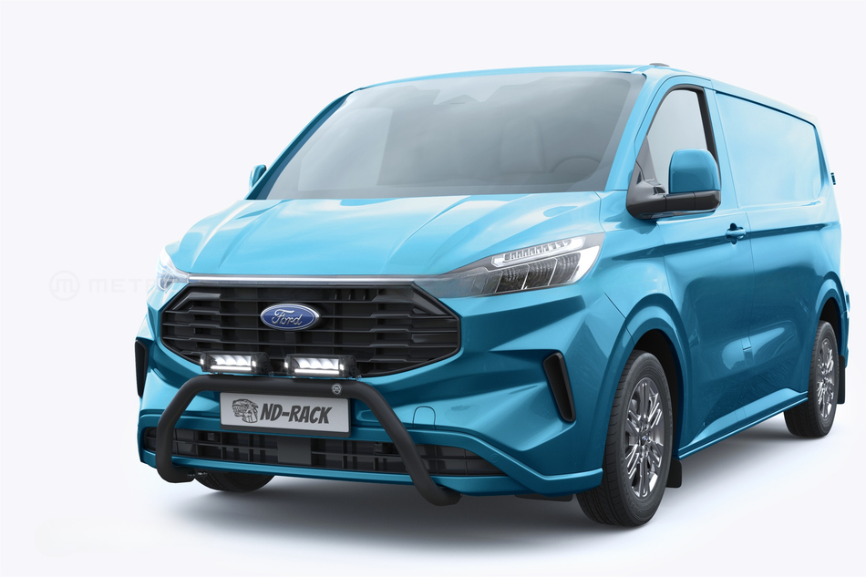 Frontschutzbügel für Ford Transit Custom 2024+ mit TÜV Bullfänger / Frontbügel Schwarz