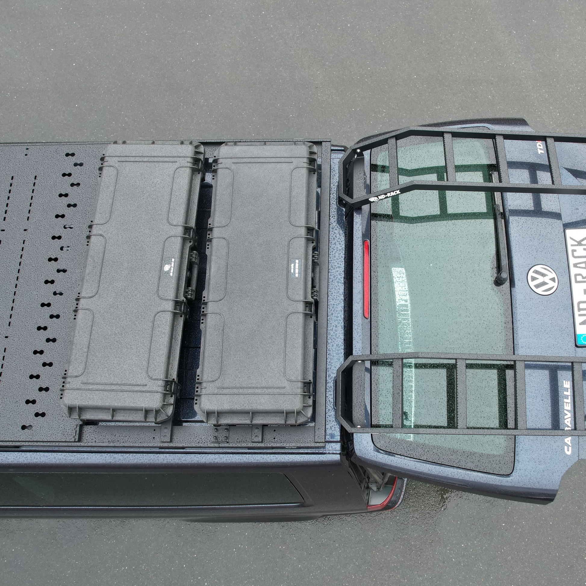 ND-Rack Heckleiter für VW T6 in Schwarz zum Klemmen