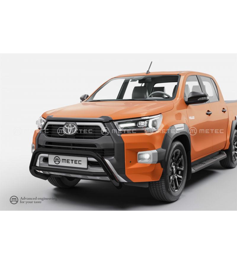 Frontschutzbügel für Toyota Hilux 2021+ mit TÜV Bullfänger / Frontbügel Schwarz
