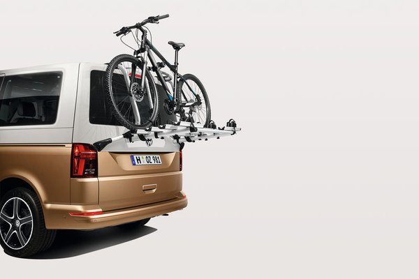VW T6 Fahrradträger Heckträger für die Heckklappe in Silber 7E0071104